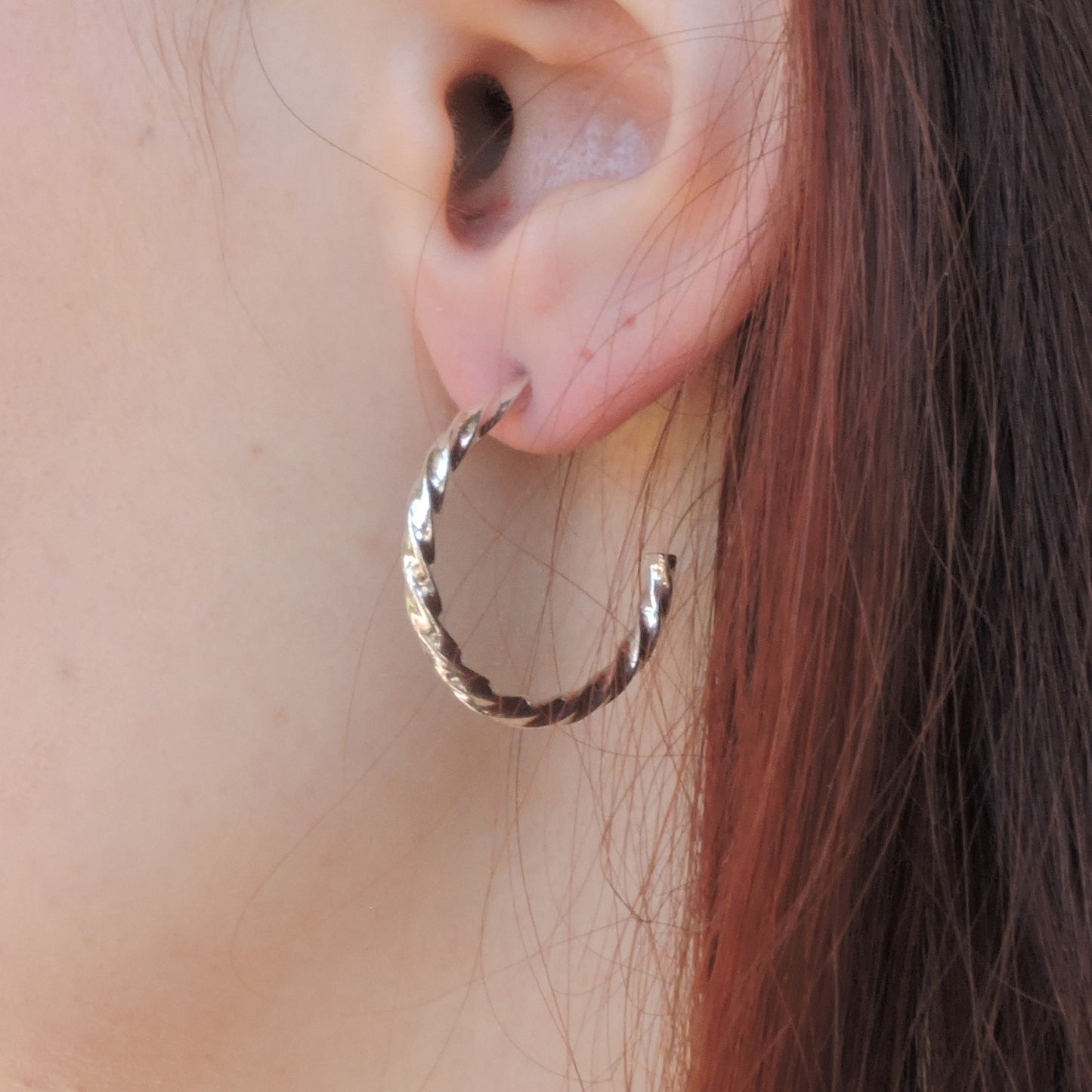 Lametta Hoop Earrings