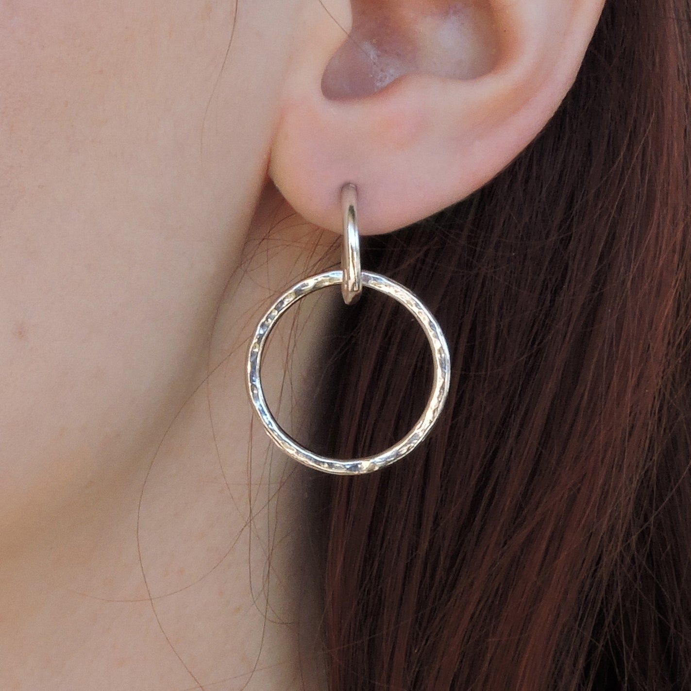 Soleil Hammered Silhouette Earrings
